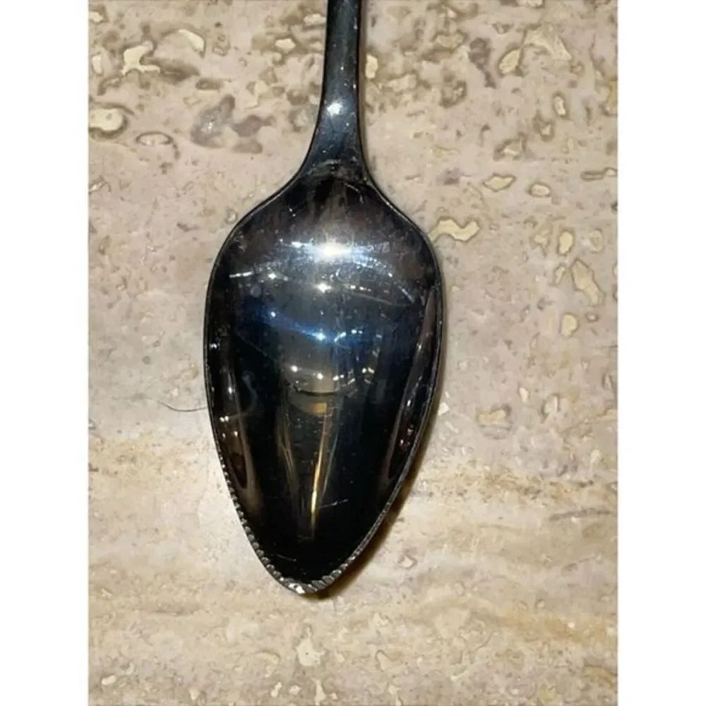Shefield England EPNS silver Teethed‎ spoons 5.5